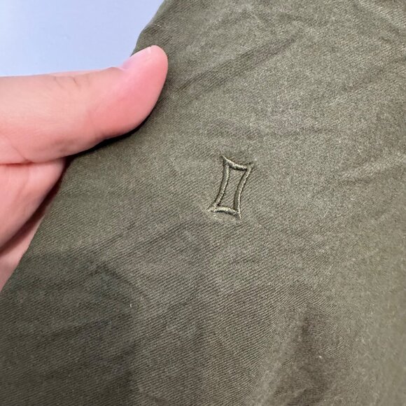 KIT + ACE army green button down wool silk blend shirt size S - Picture 7 of 7